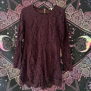 Purple Lace Romper